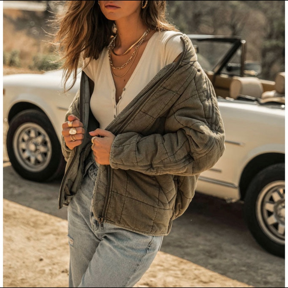 NWOT Bagatelle Nordstrom Quilted Olive Green Jacket